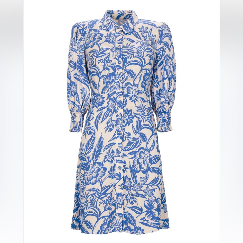 Cabi Athena Dress - #6149 Blue flower print Size Medium - Picture 5 of 6